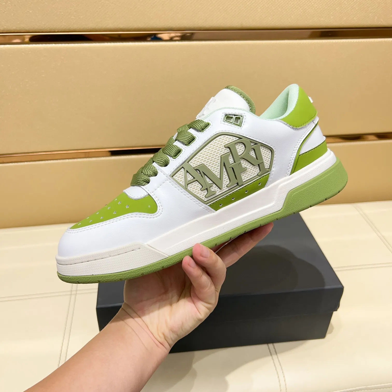 Men's men's shoes 💰500 [New style] 🌲🌲 Amiri - New Amiri trendy shoes, low-top casual sports shoes, the same style as celebrities, made of selected cowhide stitching, original outsole, comfortable on the feet, high-end workmanship, welcome to buy Size: 39-45 (customized for 46)